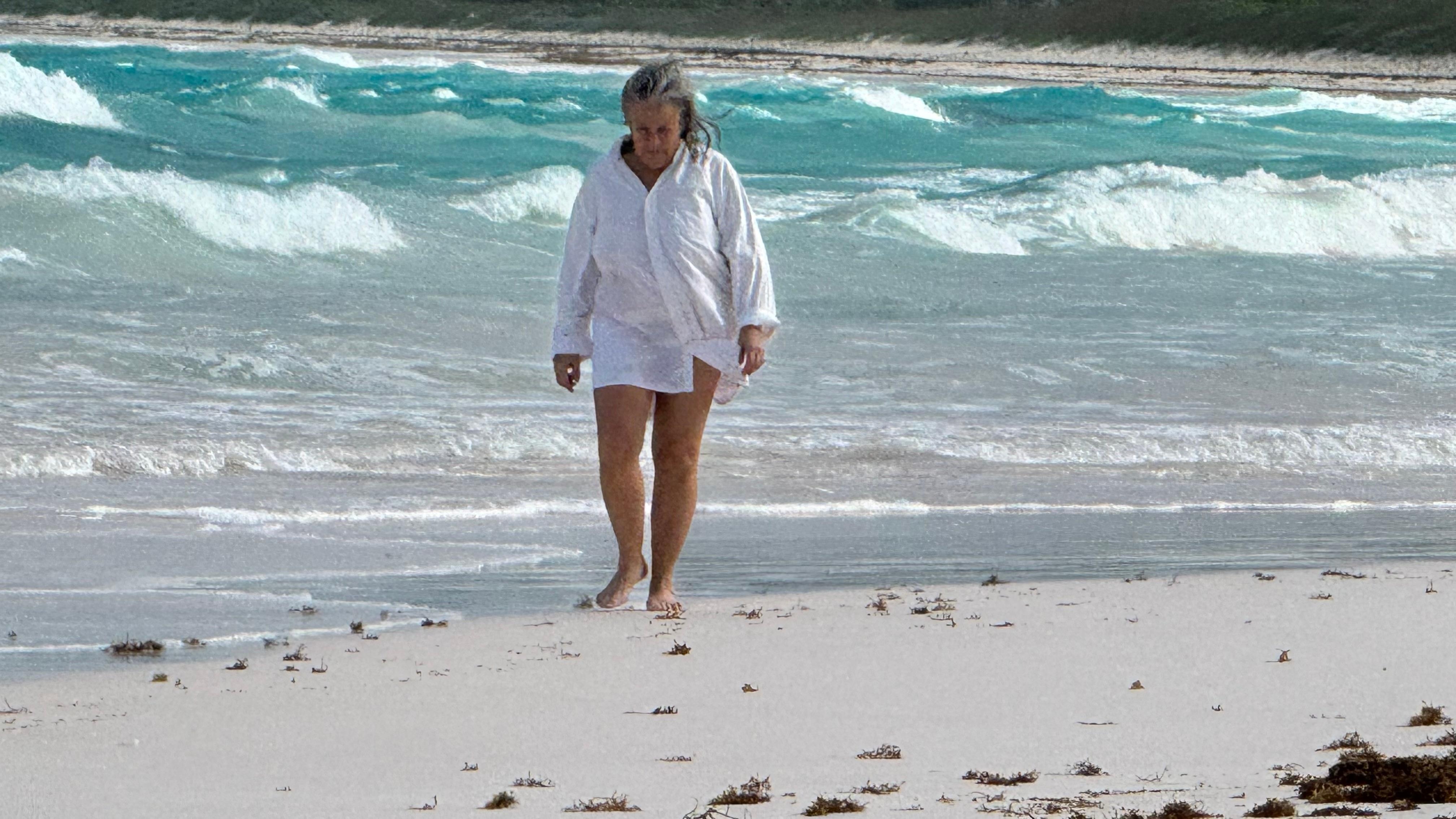 French Leave Beach - one of the very best beaches I’ve ever seen. Giant waves yesterday, perfect for body surfing, then gentle waves this morning.  Soft sand, like powder. 
