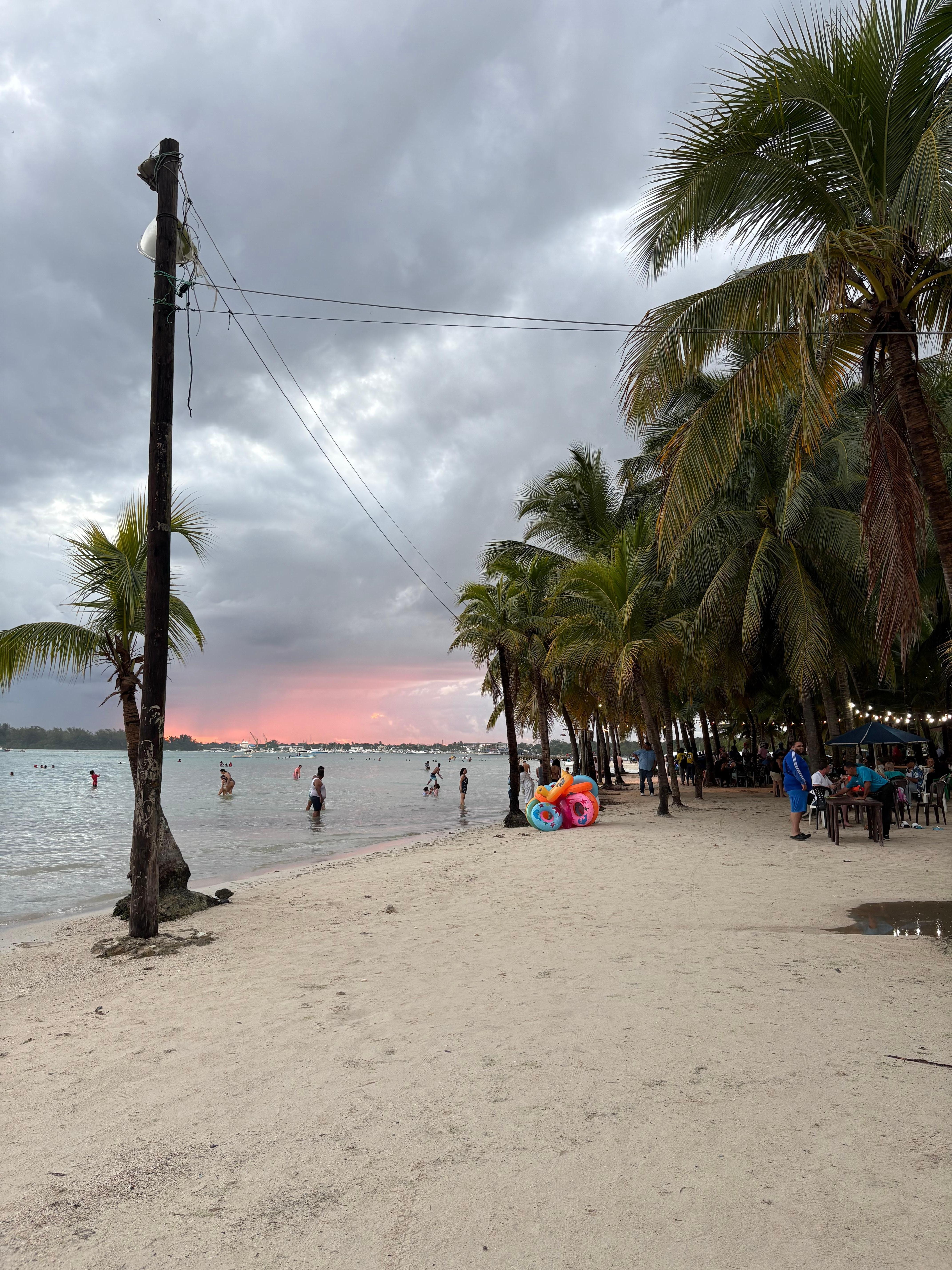 Beach outside the hotel