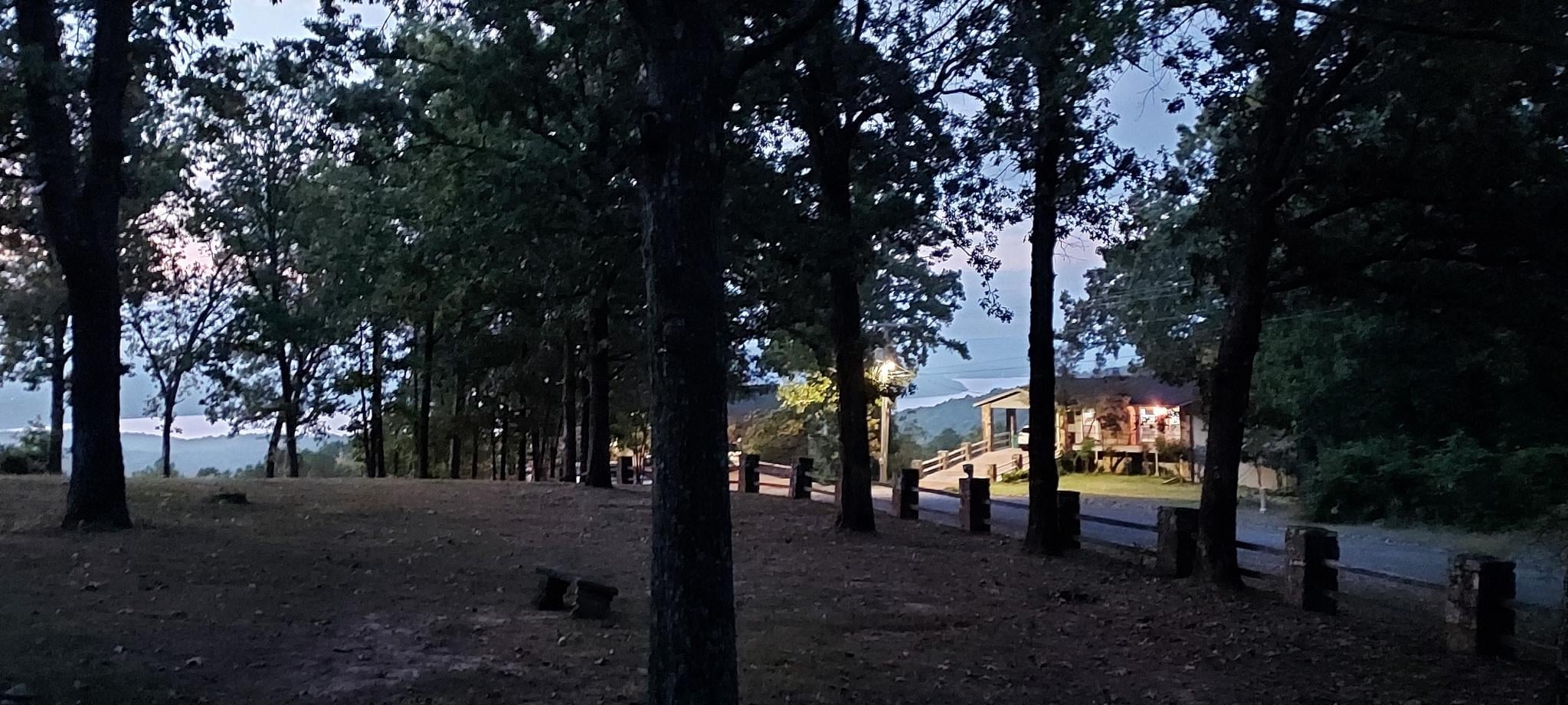You can see the 2 cabins at the end of the dead-end street. Behind the cabins is Sugar Loaf Mountain!