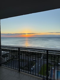 Sunrise from the room balcony.