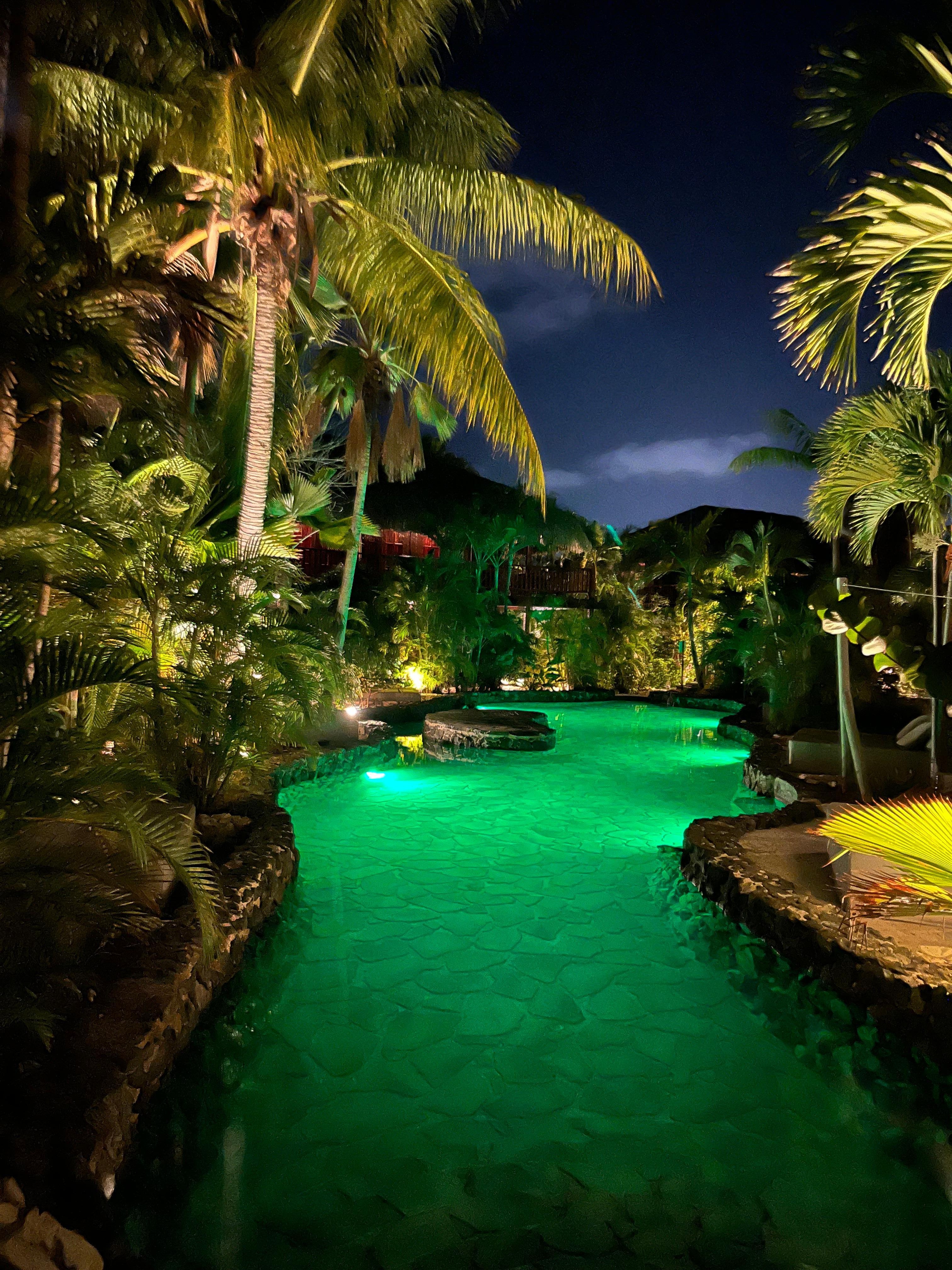 Salt water pool running through the resort. Great for an afternoon swim.