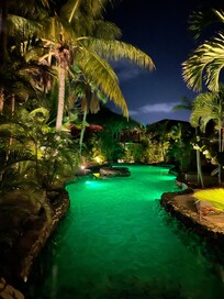 Salt water pool running through the resort. Great for an afternoon swim.
