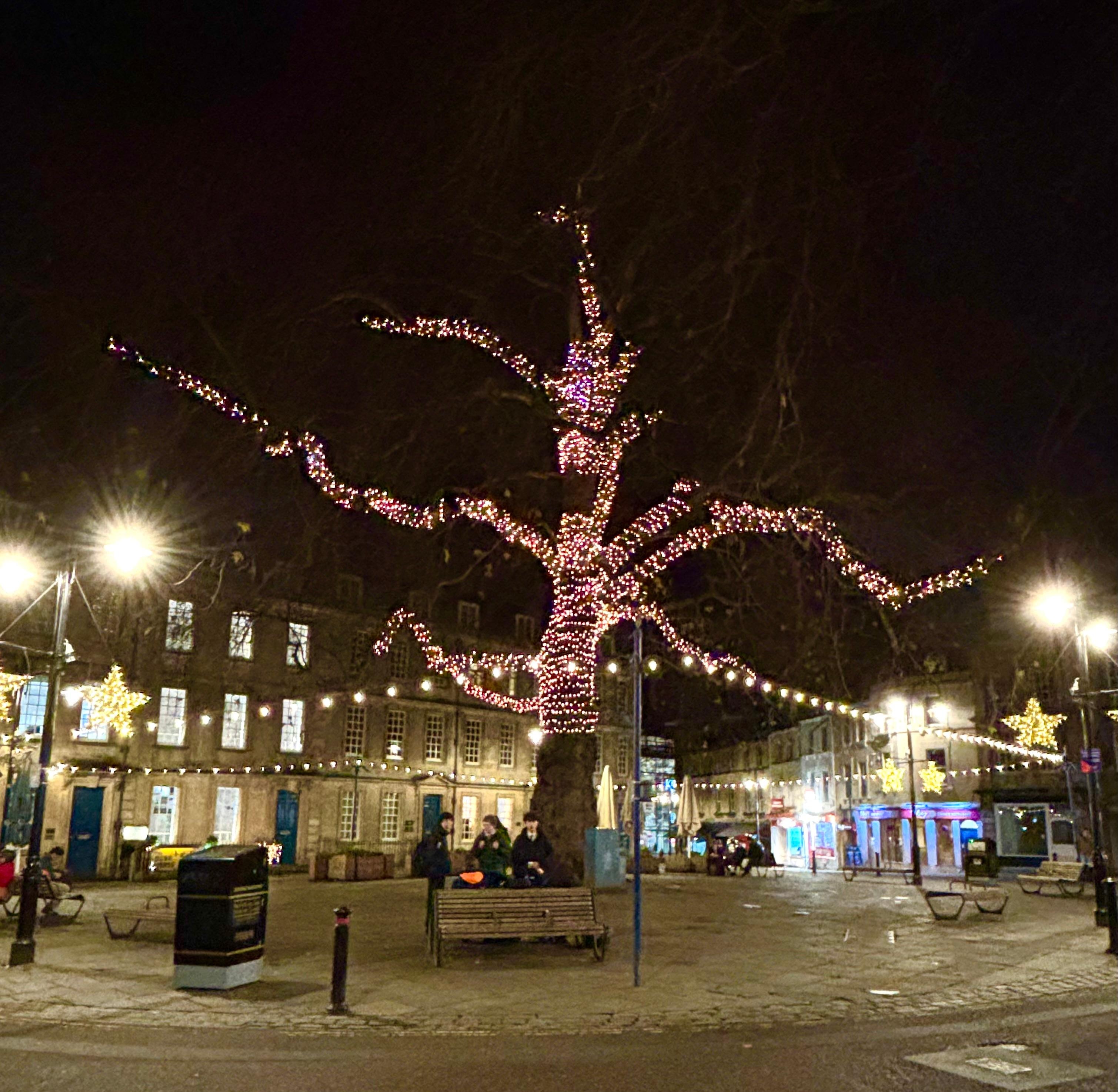 Town center is not even a block away. 