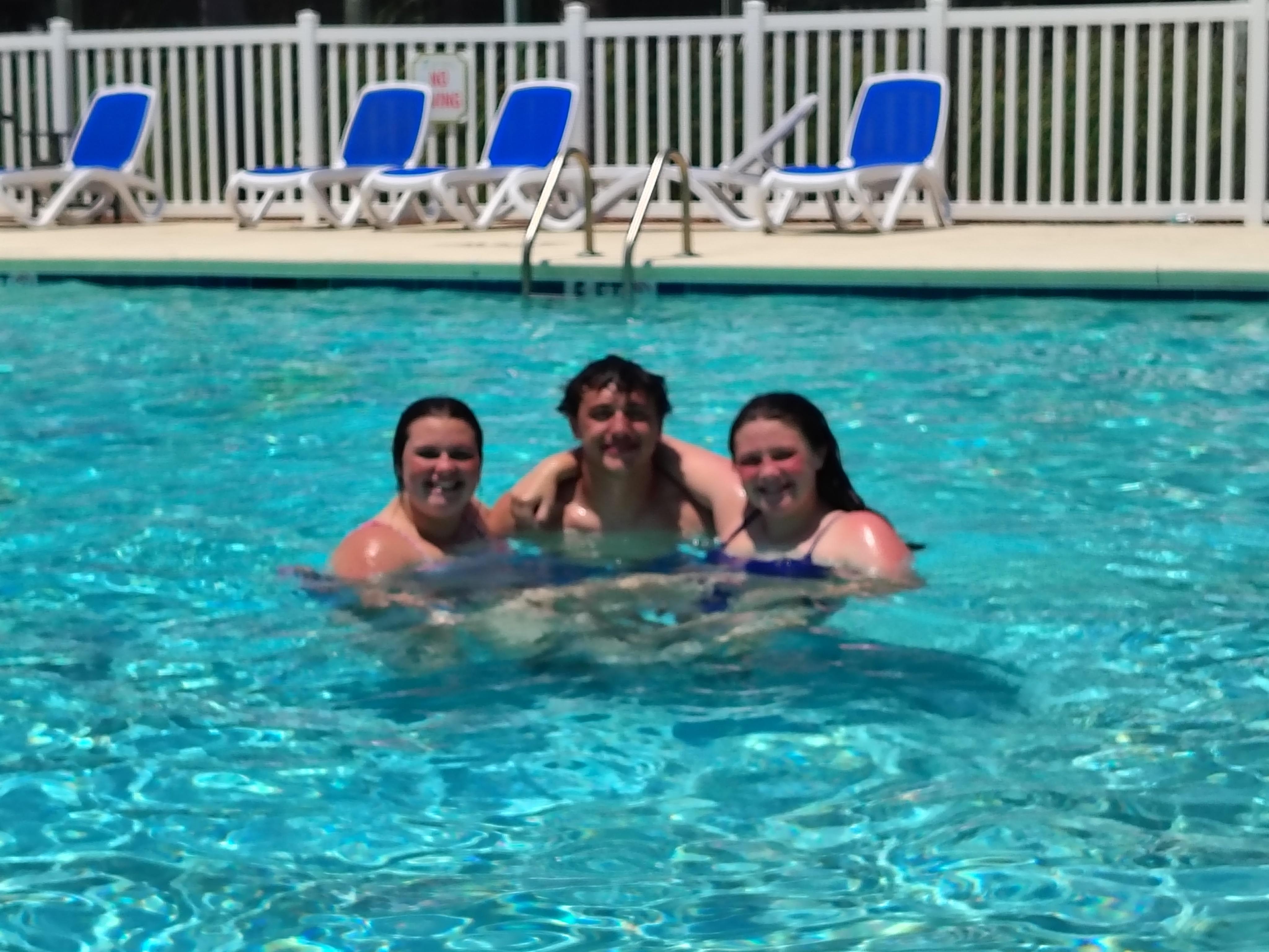We had the pool almost to ourselves.