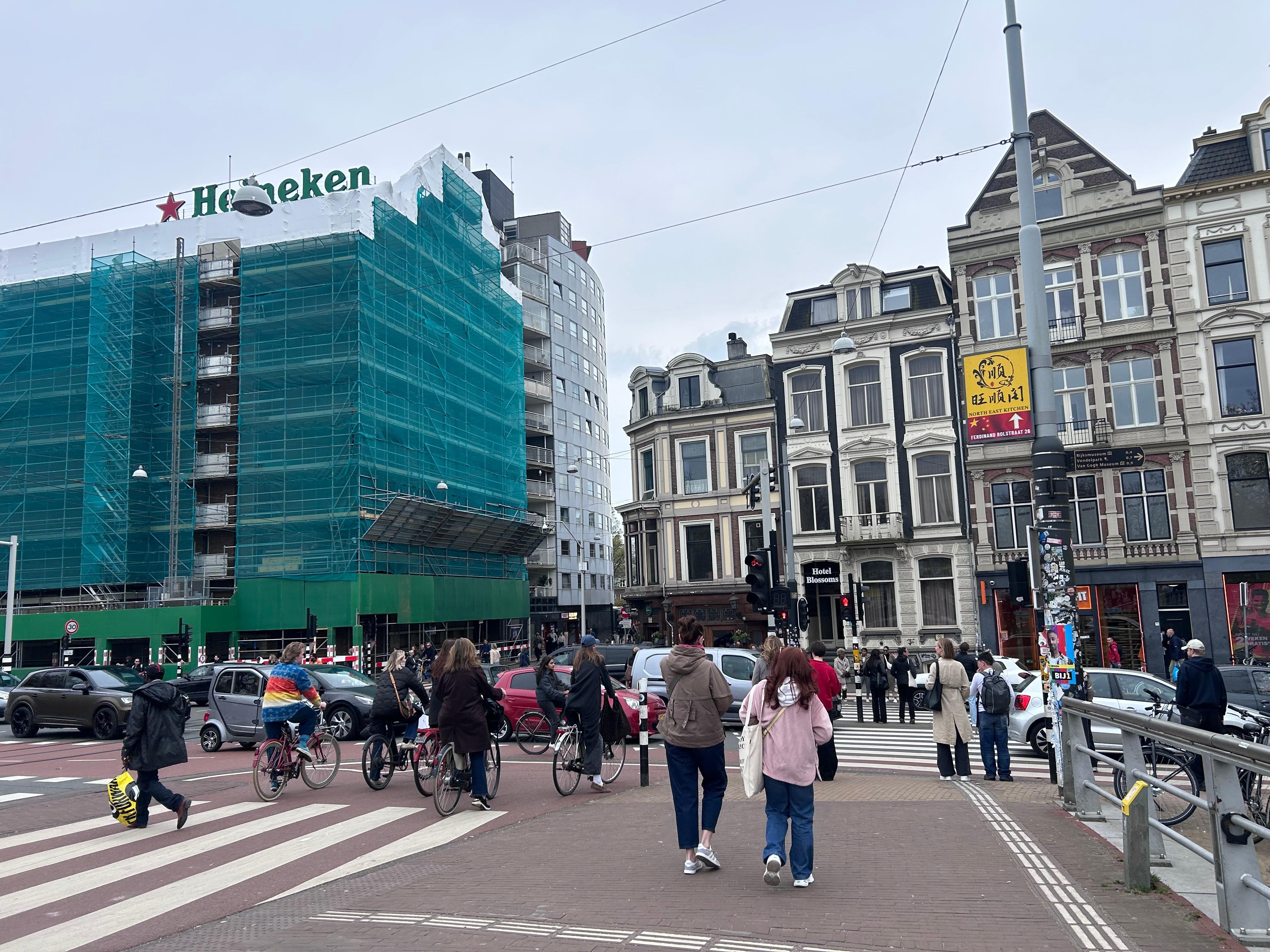 Right beside the Heineken building 