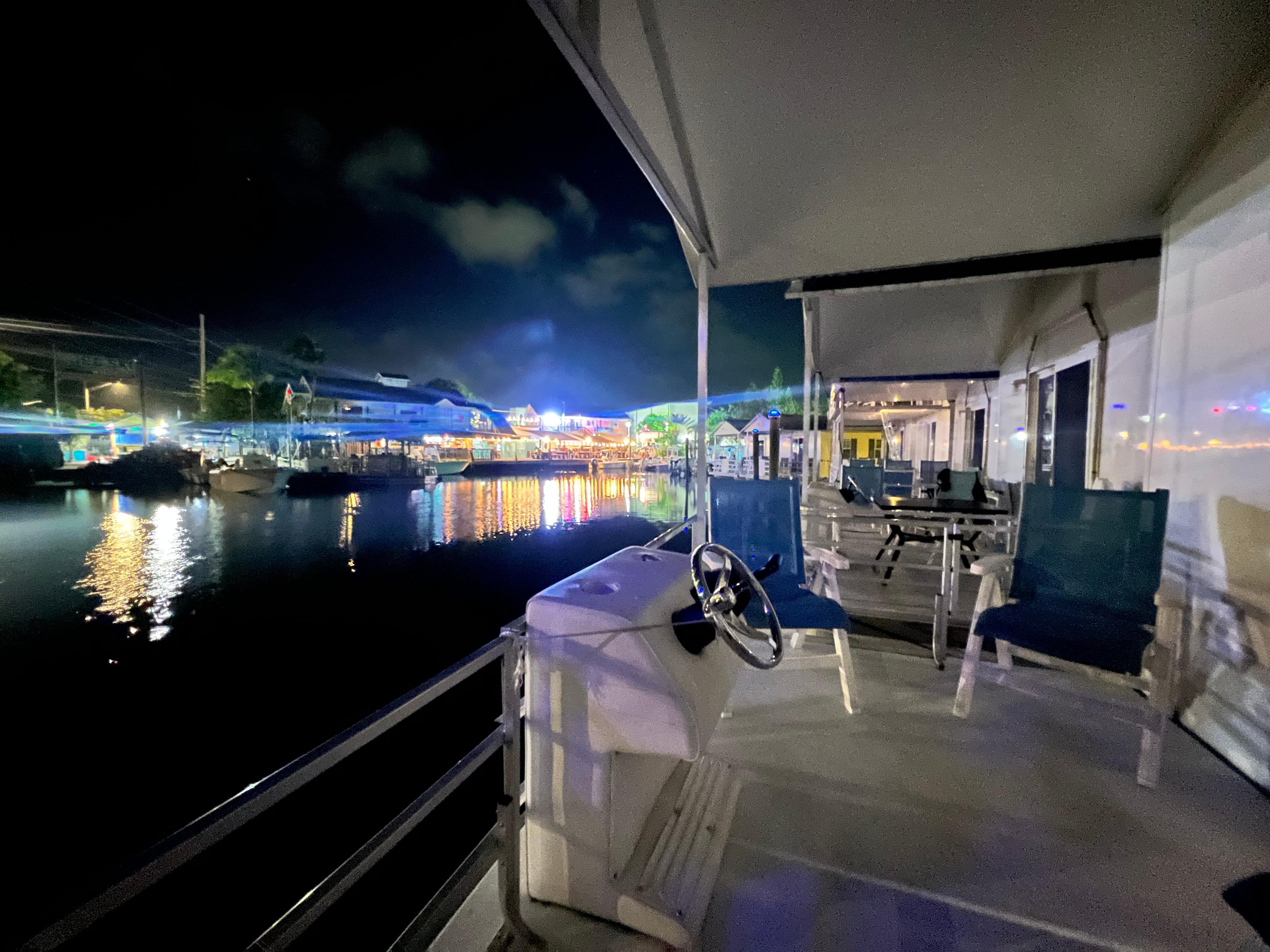 Chill evening on the deck of the House Boat. 