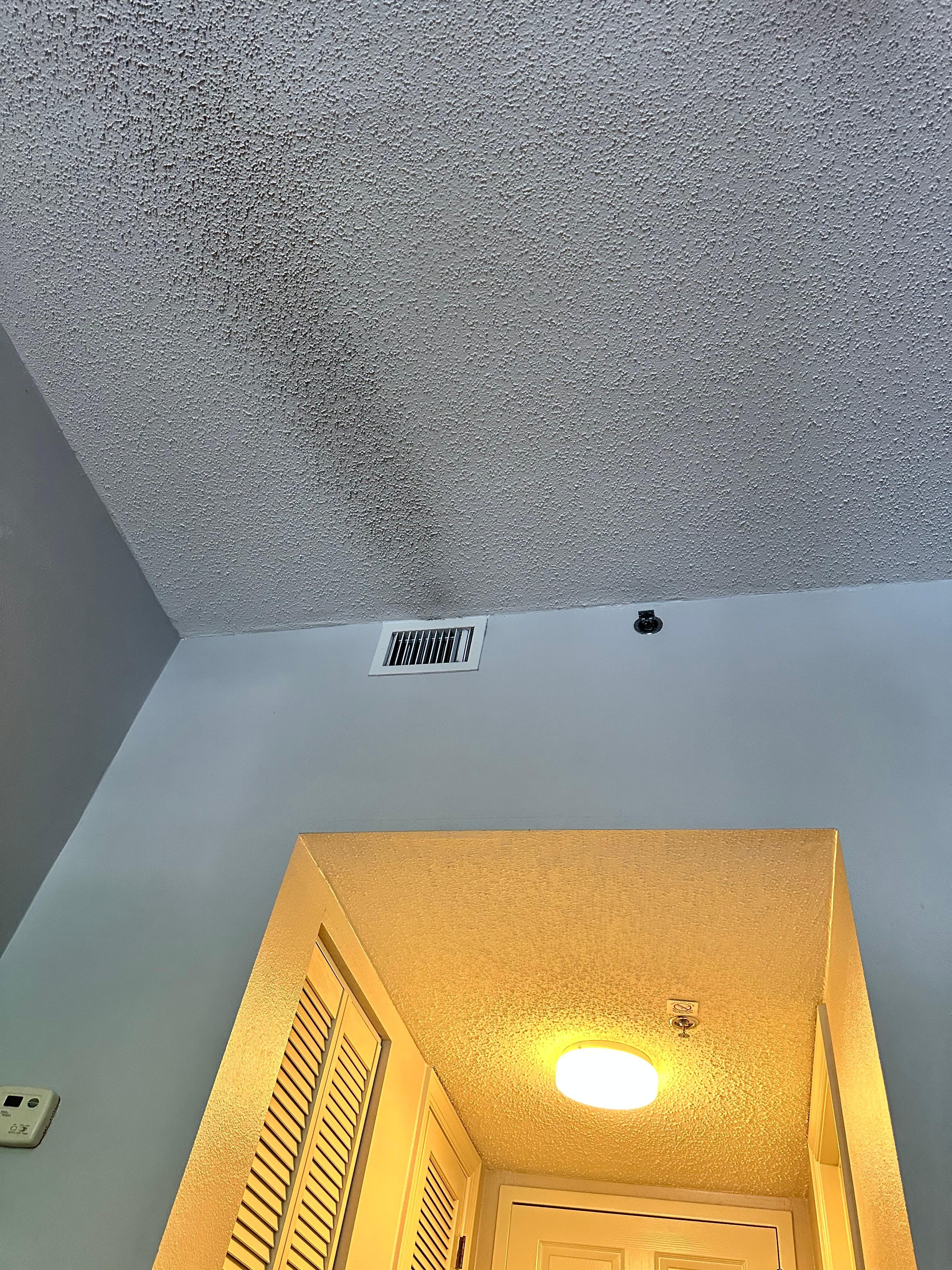 Stain/dust on ceiling from air vent?