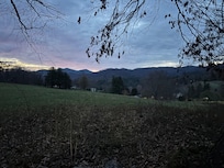 Early morning view from the backyard.