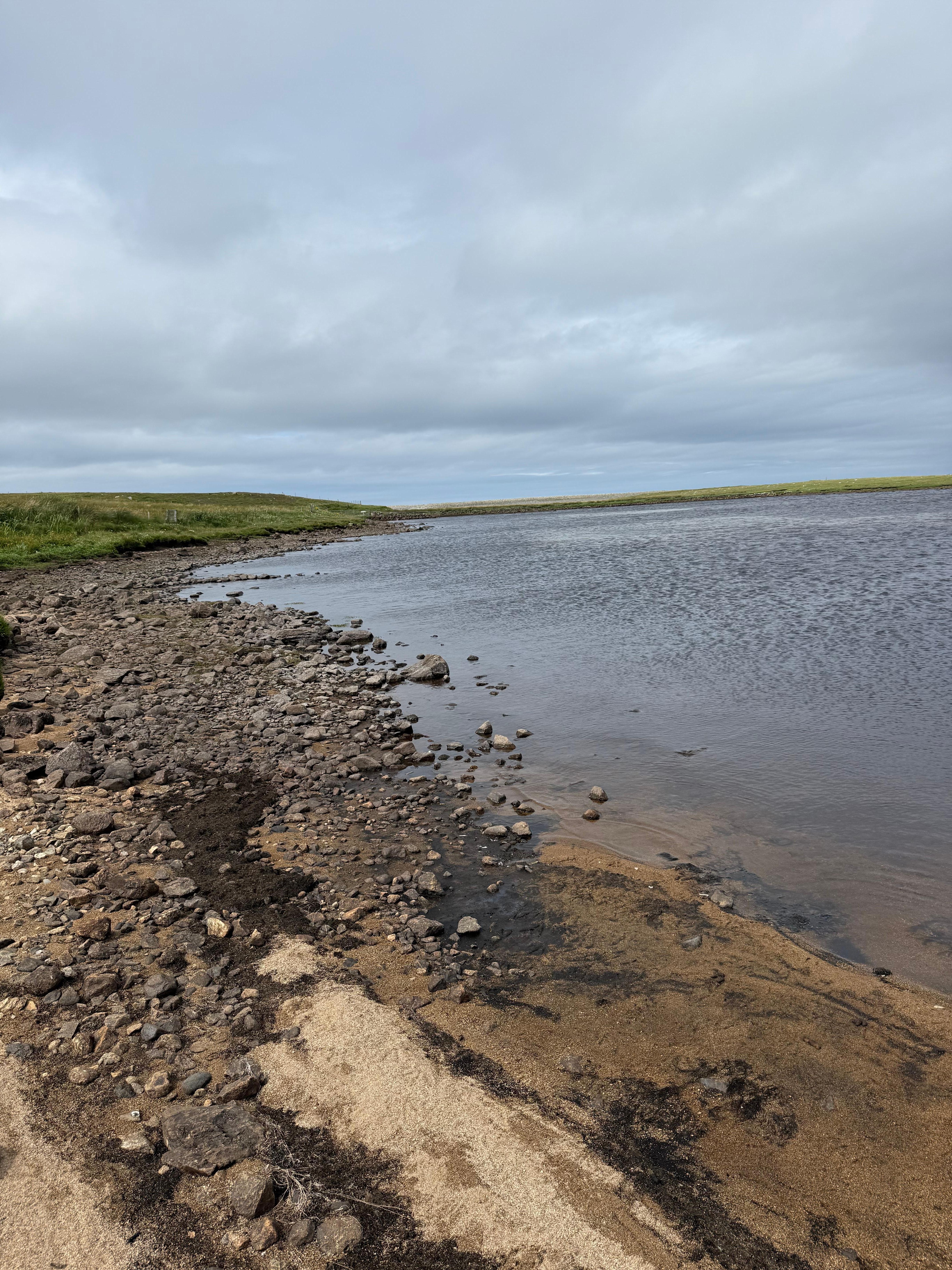 Loch shore at bottom of the Croft. 