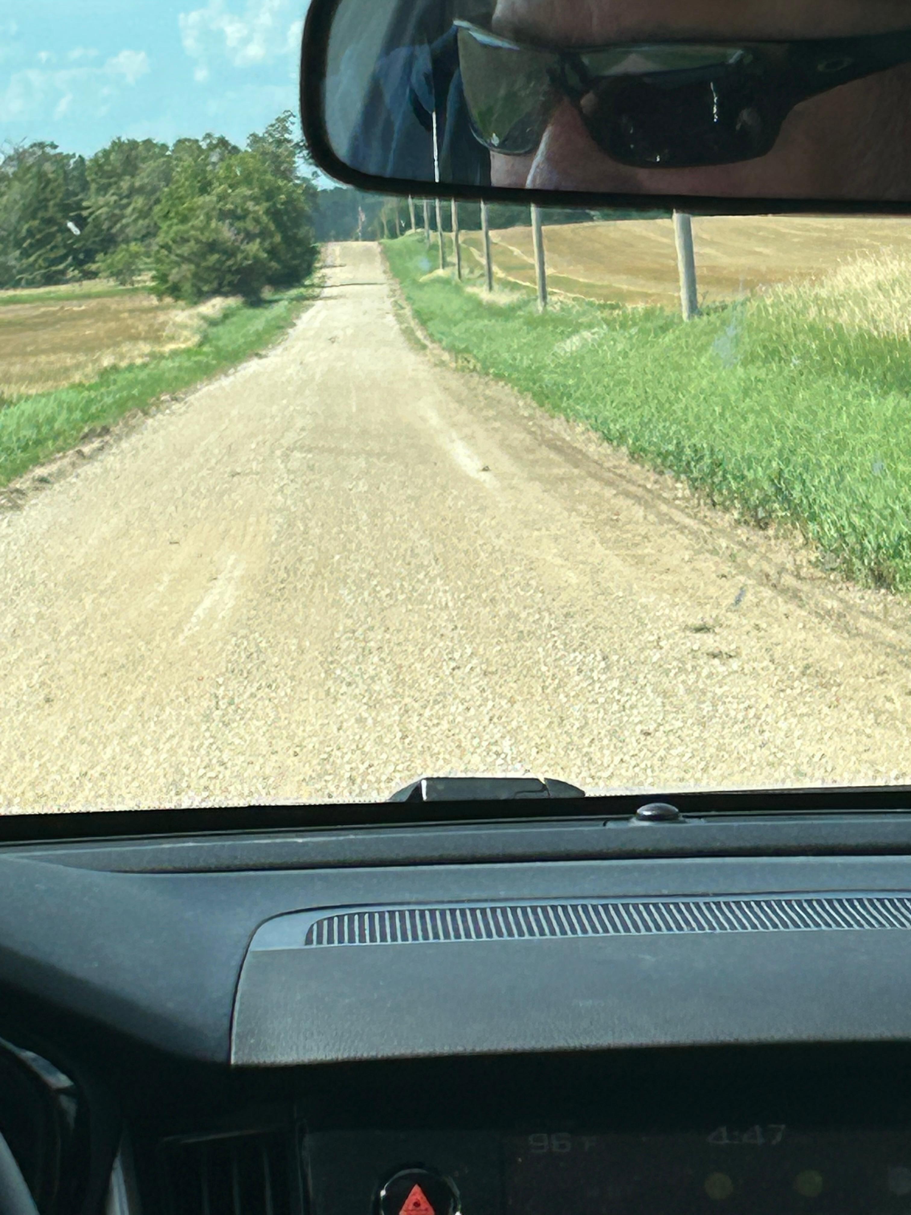 One of the many dirt roads in the area