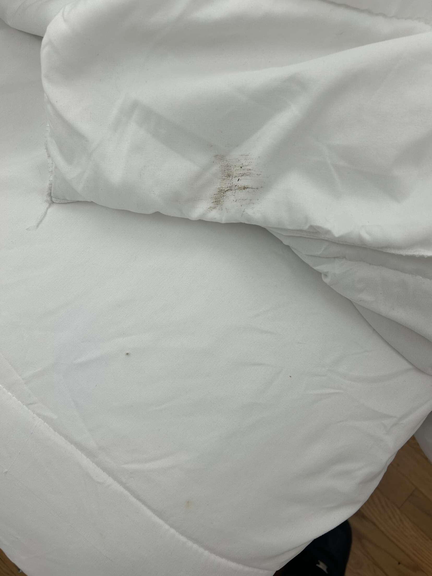 Example of dirty beds and linens.