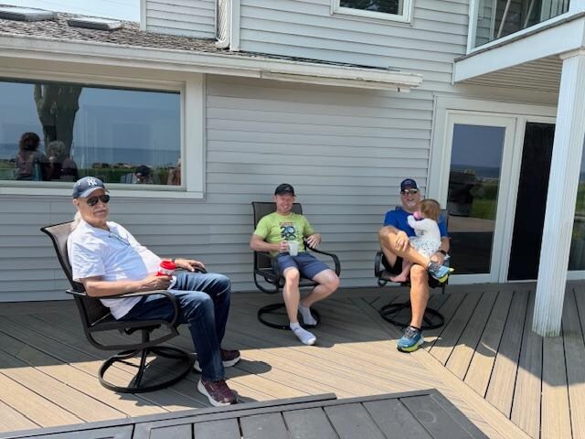 Enjoying the deck
