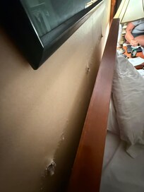 Headboard fell off the wall