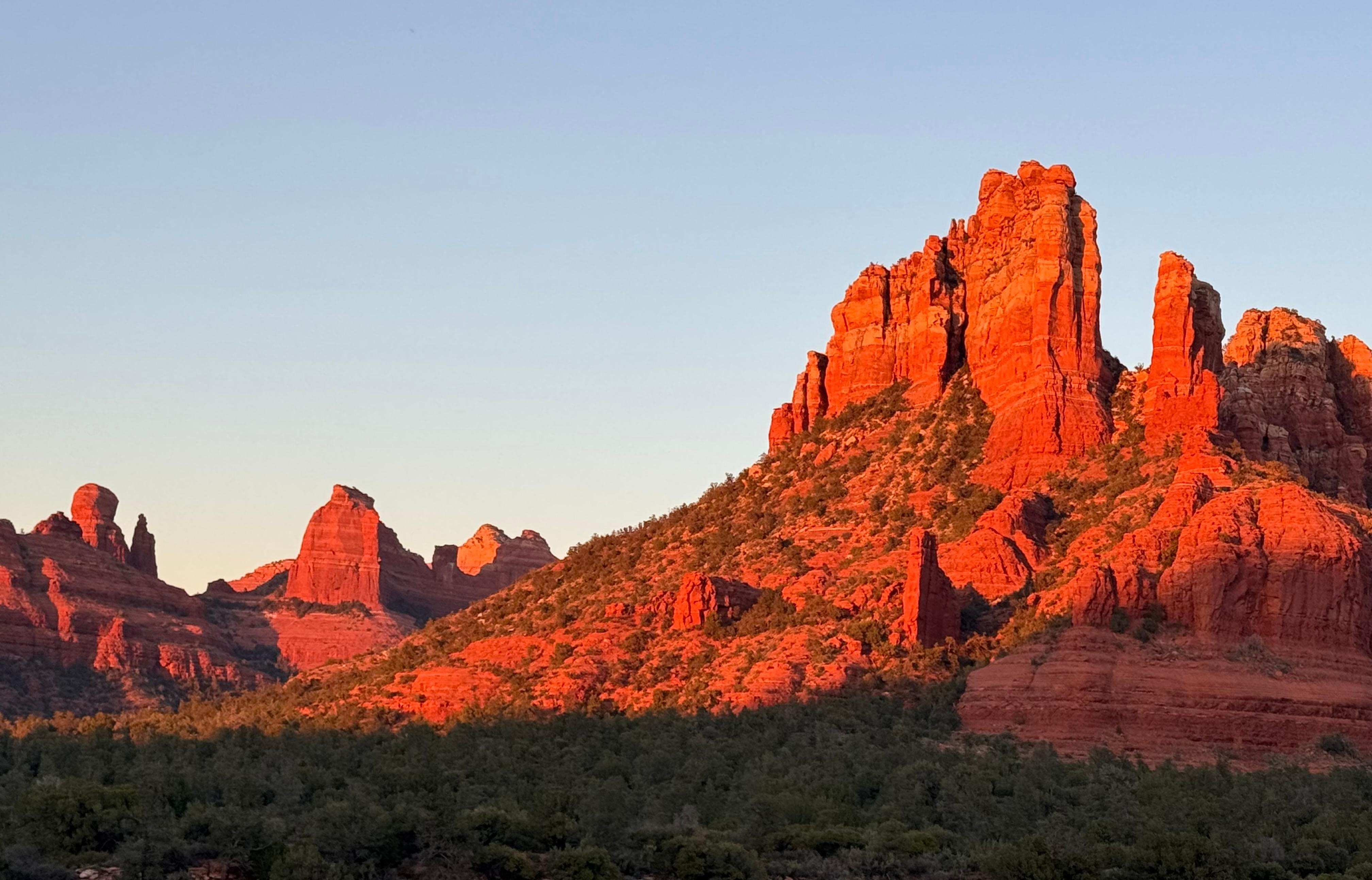 View at sunset from the balcony!  Beautiful! 