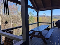 Front porch with soothing windchimes.