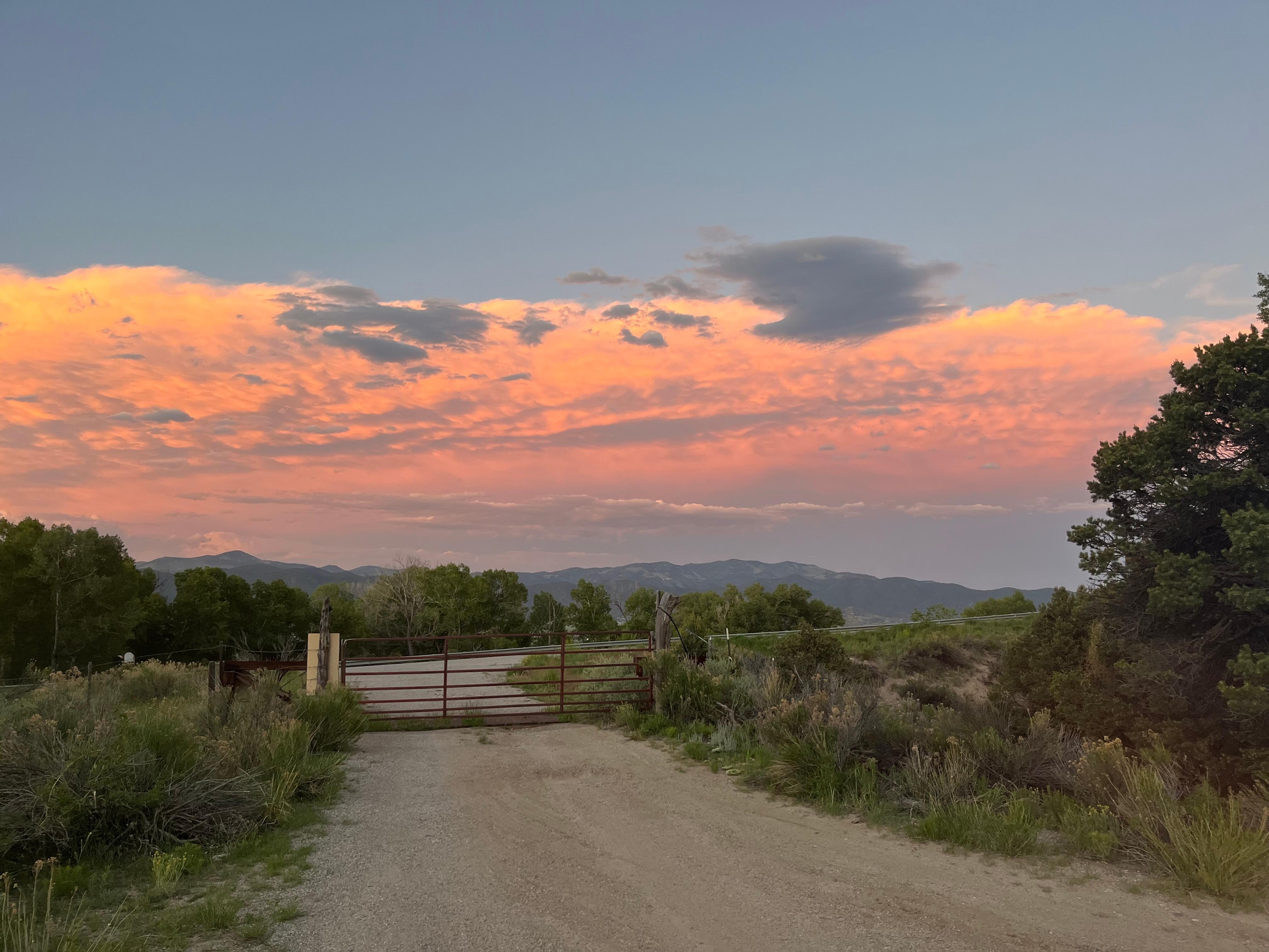 Sunset at the gate