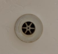 Shower drain painted