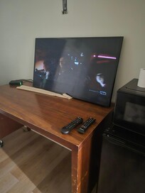 Tv wasn't mounted and hard to see