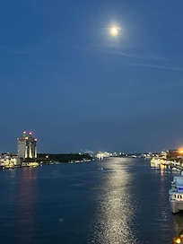 Evening outside the hotel.