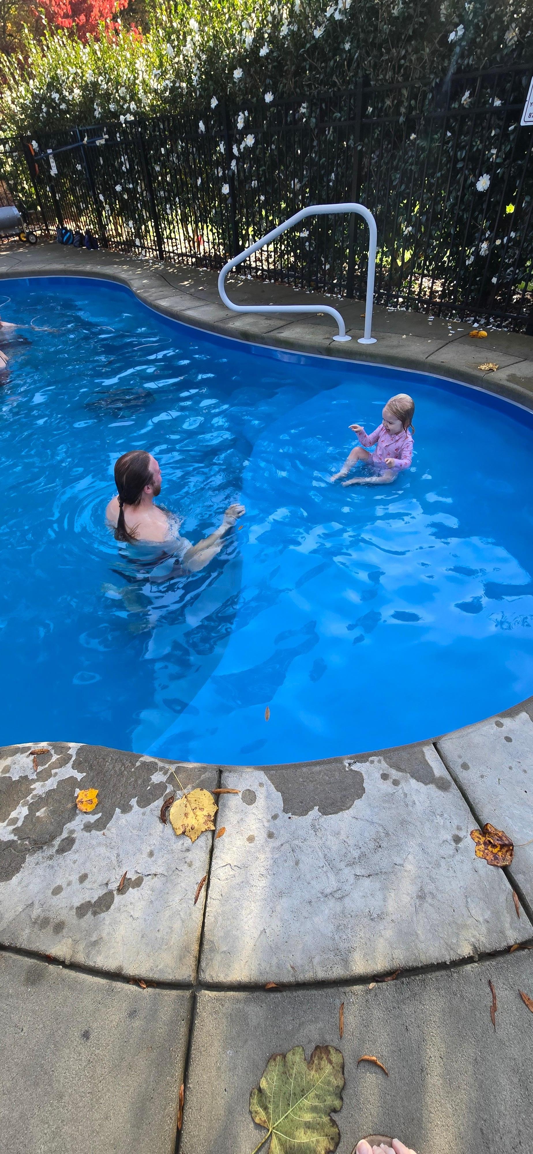 Family friendly pool with a shallow shelf