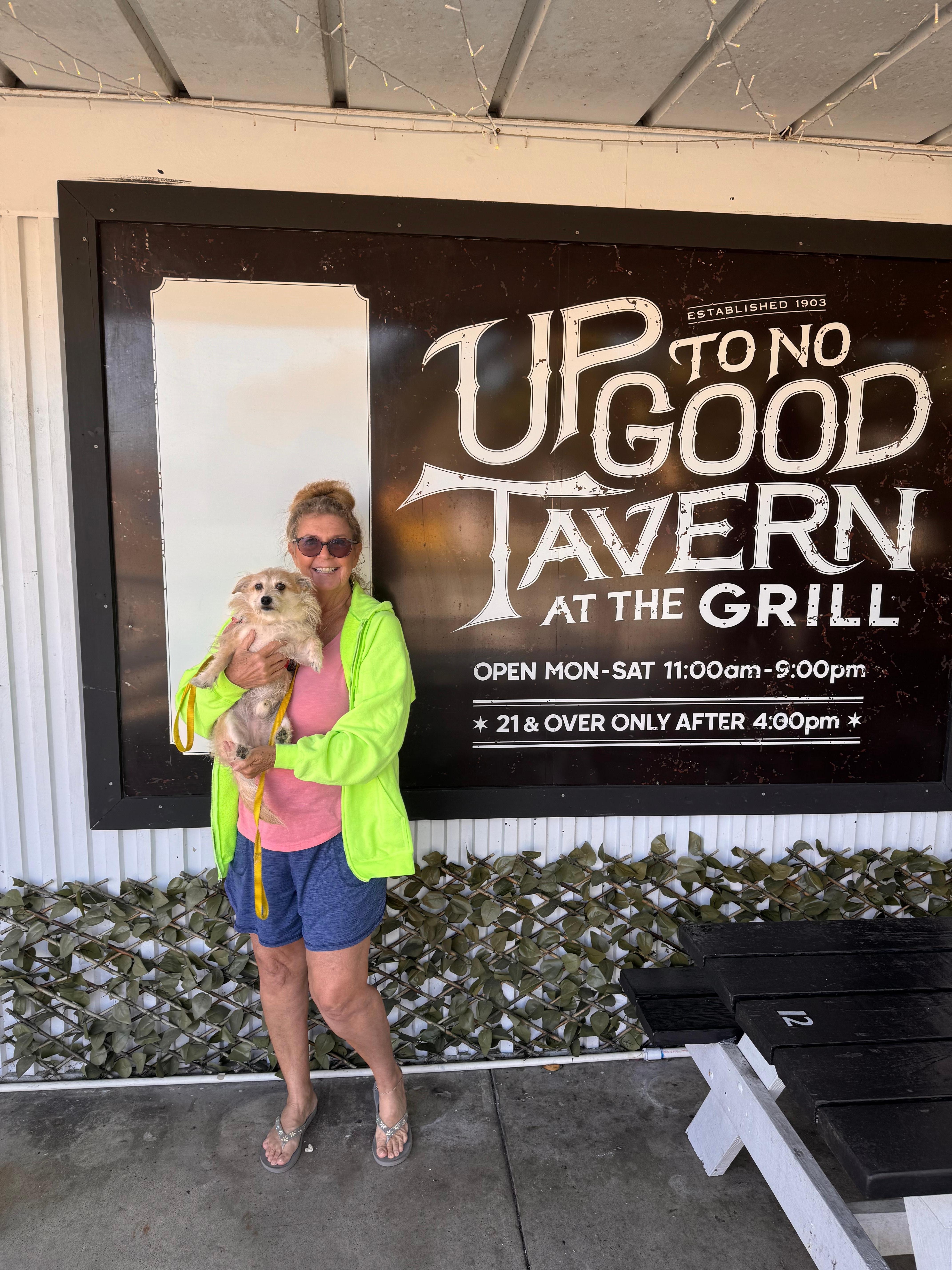 Great gulf shrimp and dog friendly