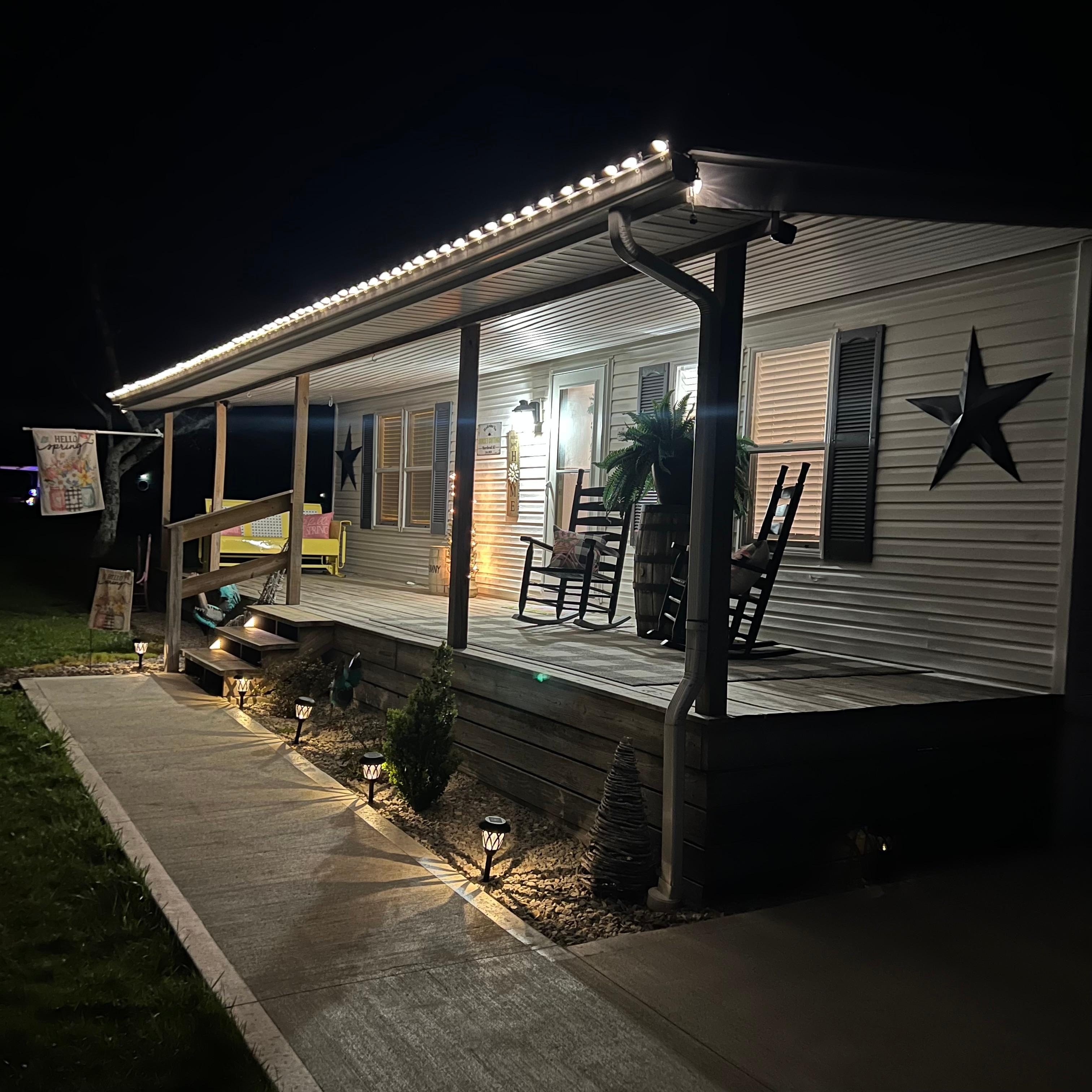 Motion lights activated as soon as we pulled up. 