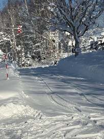 Powder Day and the driveway was cleared before we left.