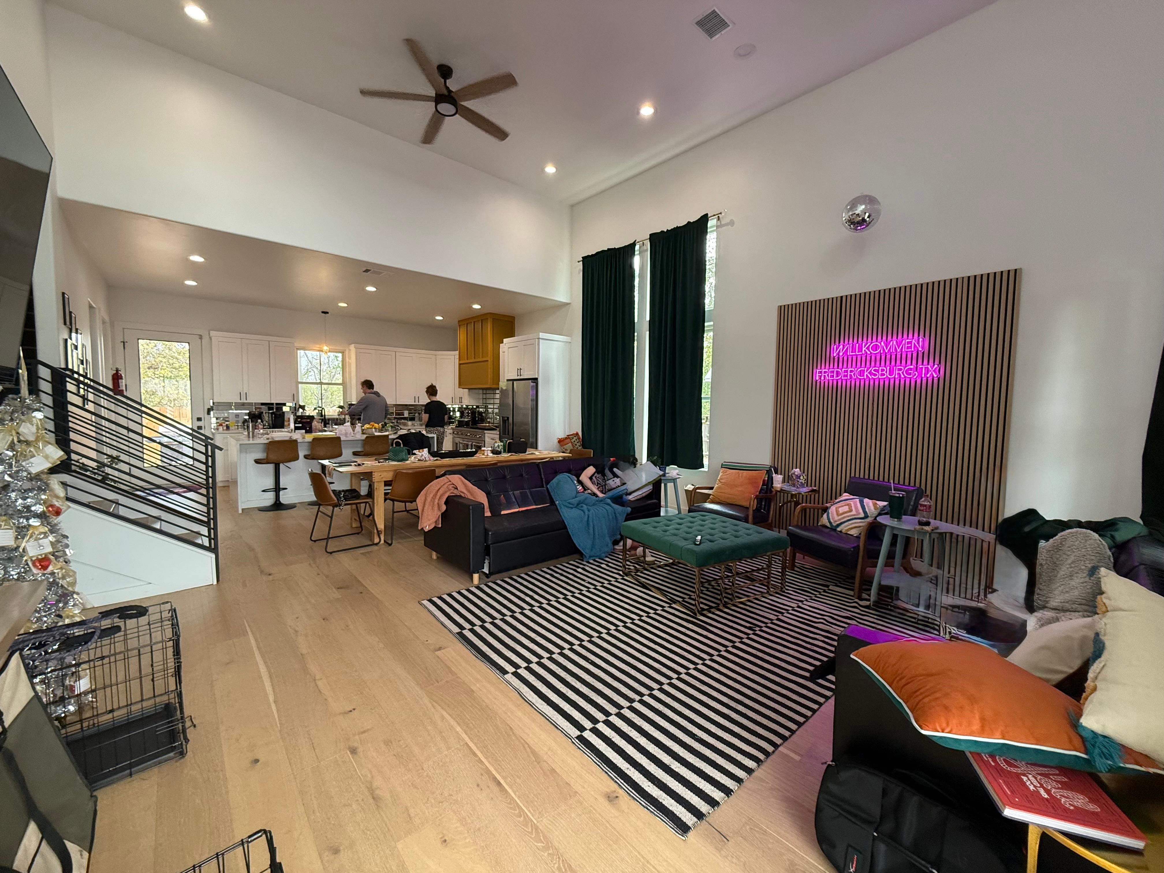 From the front door  looking into the entire open concept living/dining area. 