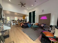 From the front door looking into the entire open concept living/dining area.