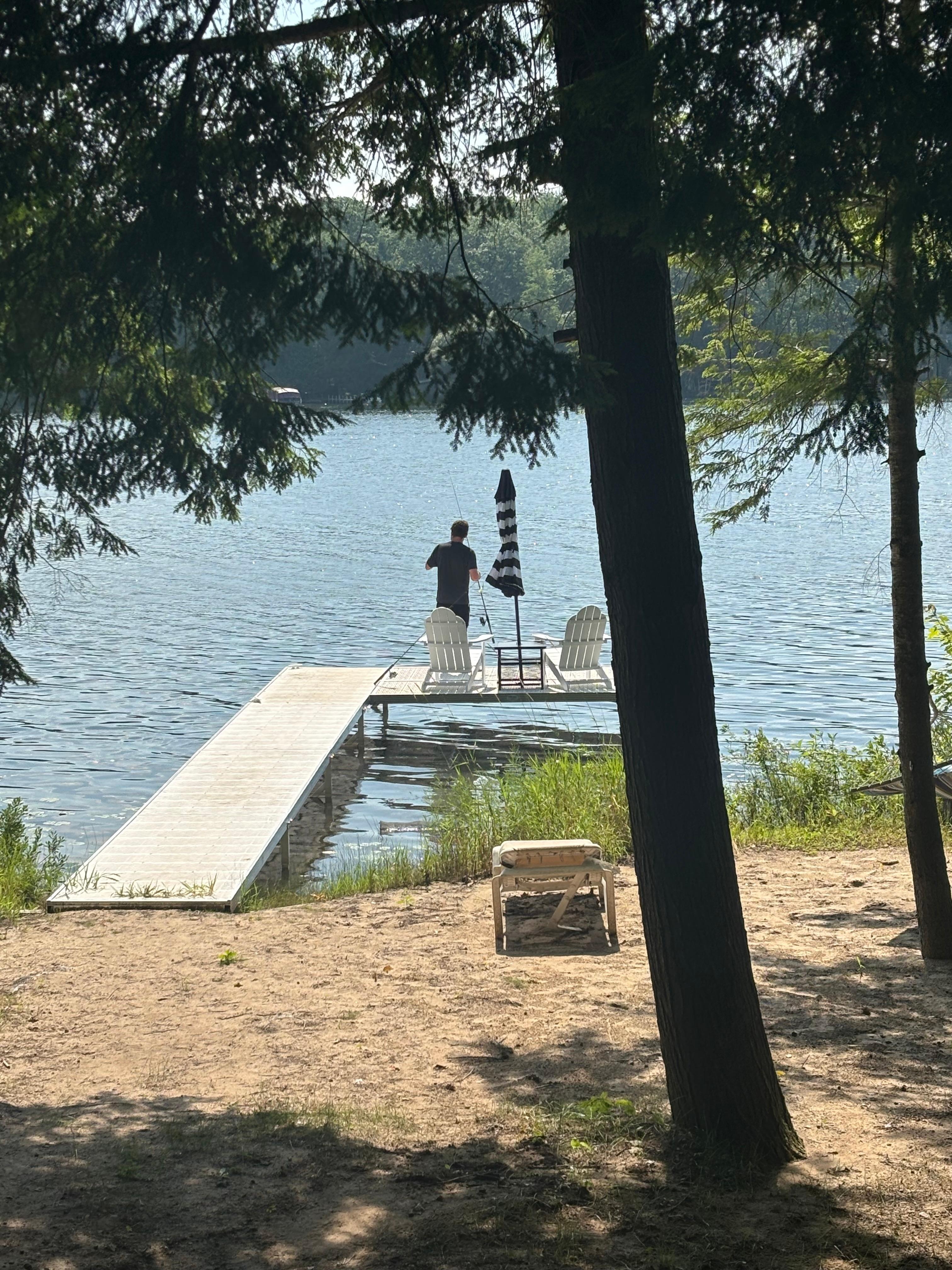Anytime we were at the cottage there was a pole in the water.