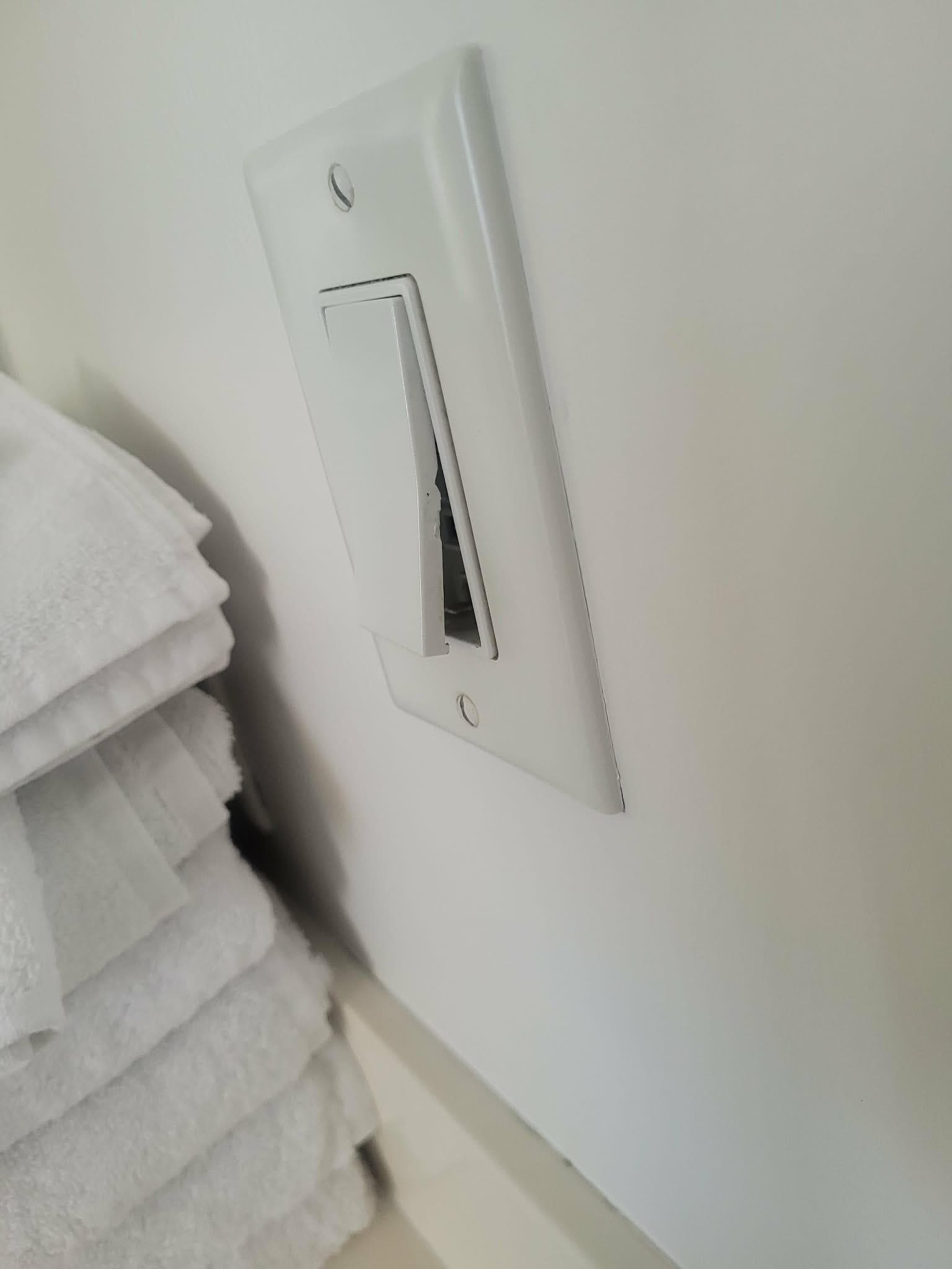 Broken switch, had to really hit it for it turn on