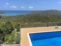 View walking down to the pool