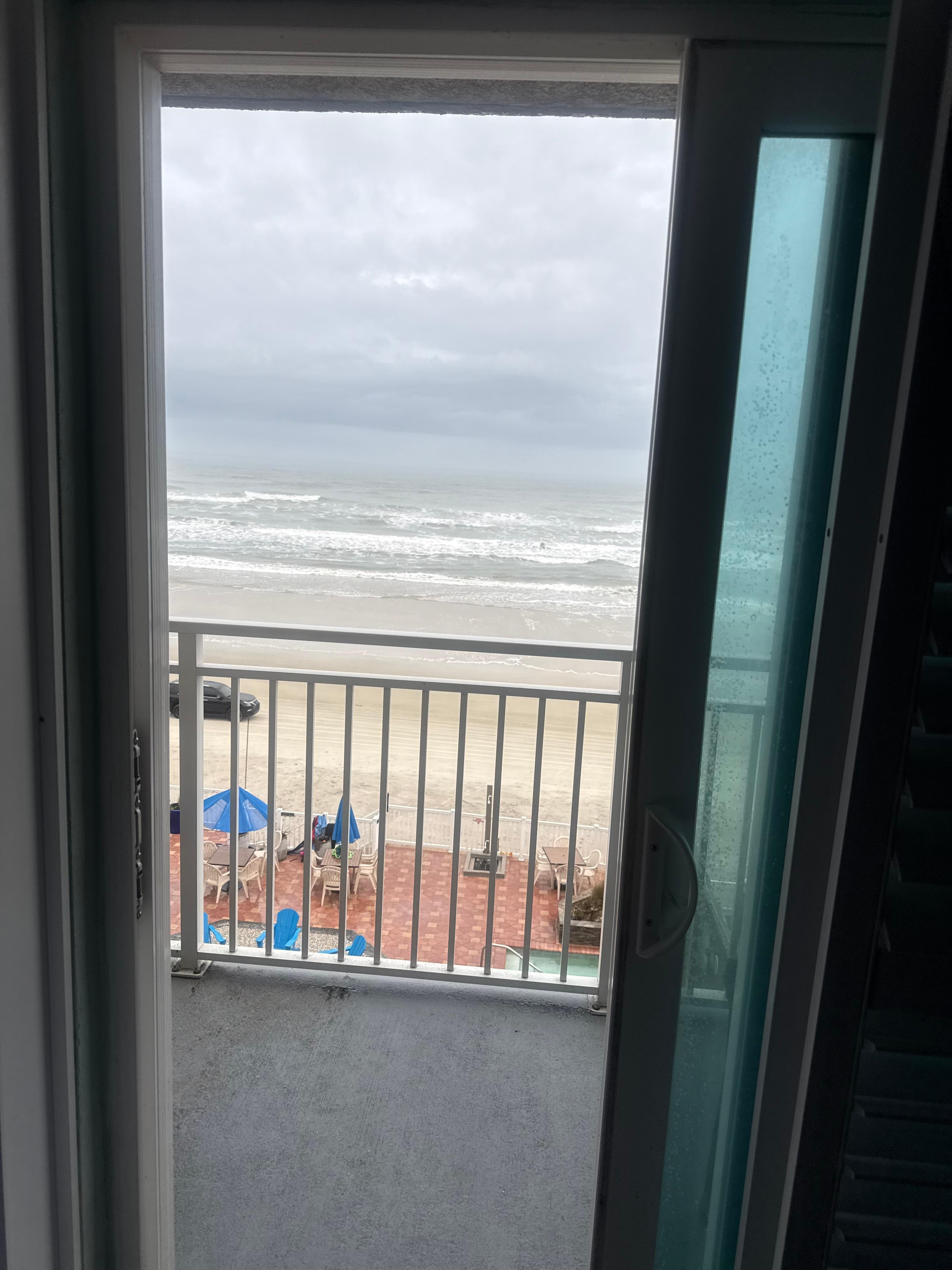 balcony is private a very well taken care of 