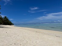 Our beach we spent a lot of time at Titikaveka. We found plenty of deep water to float about in and snorkel even when water was low