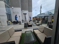 Looked like a nice patio to eat.