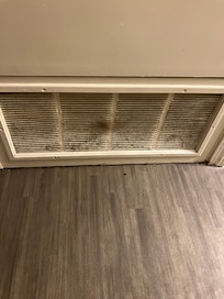 Vent dirty! When we turned on blew filth into room. Then we couldn’t turn fan off. Horrible experience.