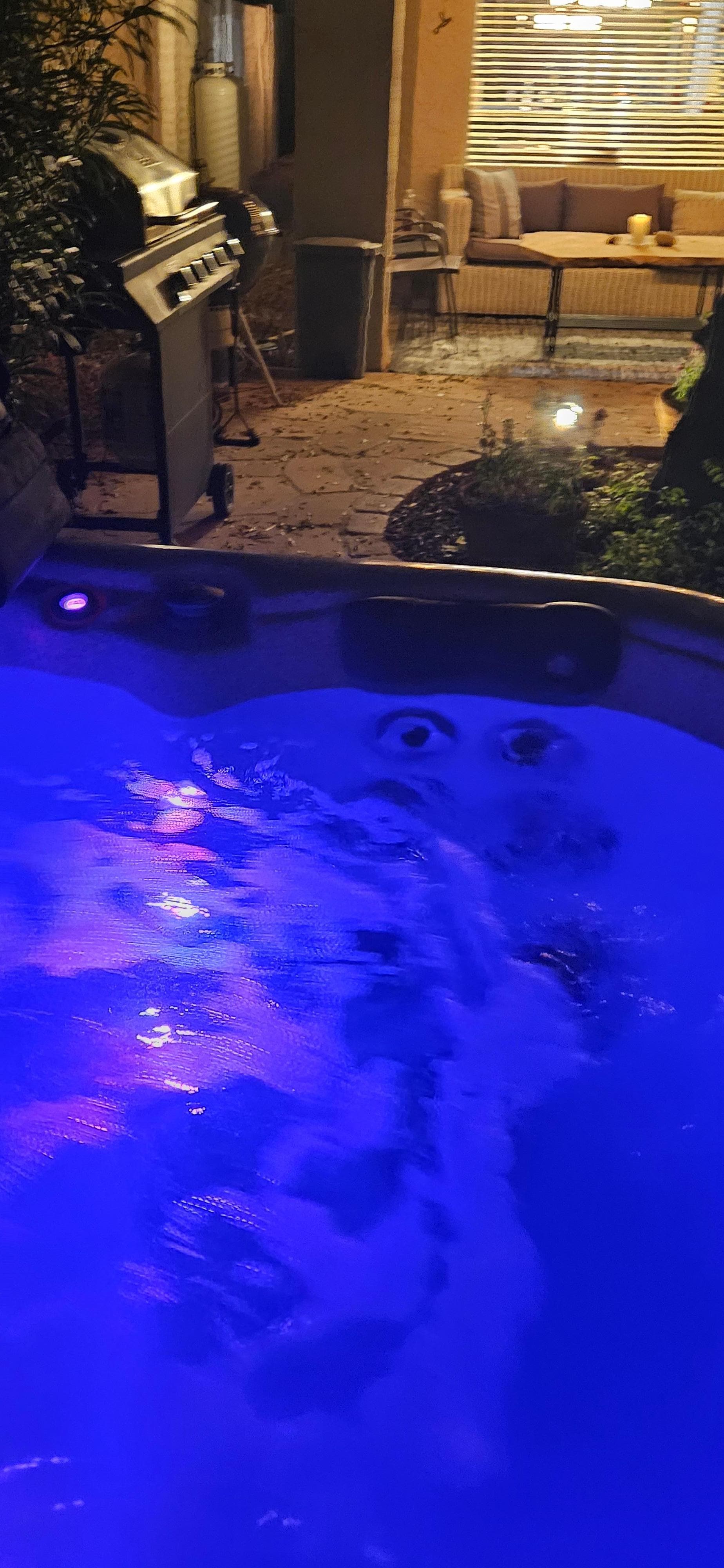 And even on a heat wave we were glad to use a hot tub