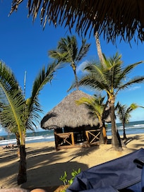 View from cushy pool chair