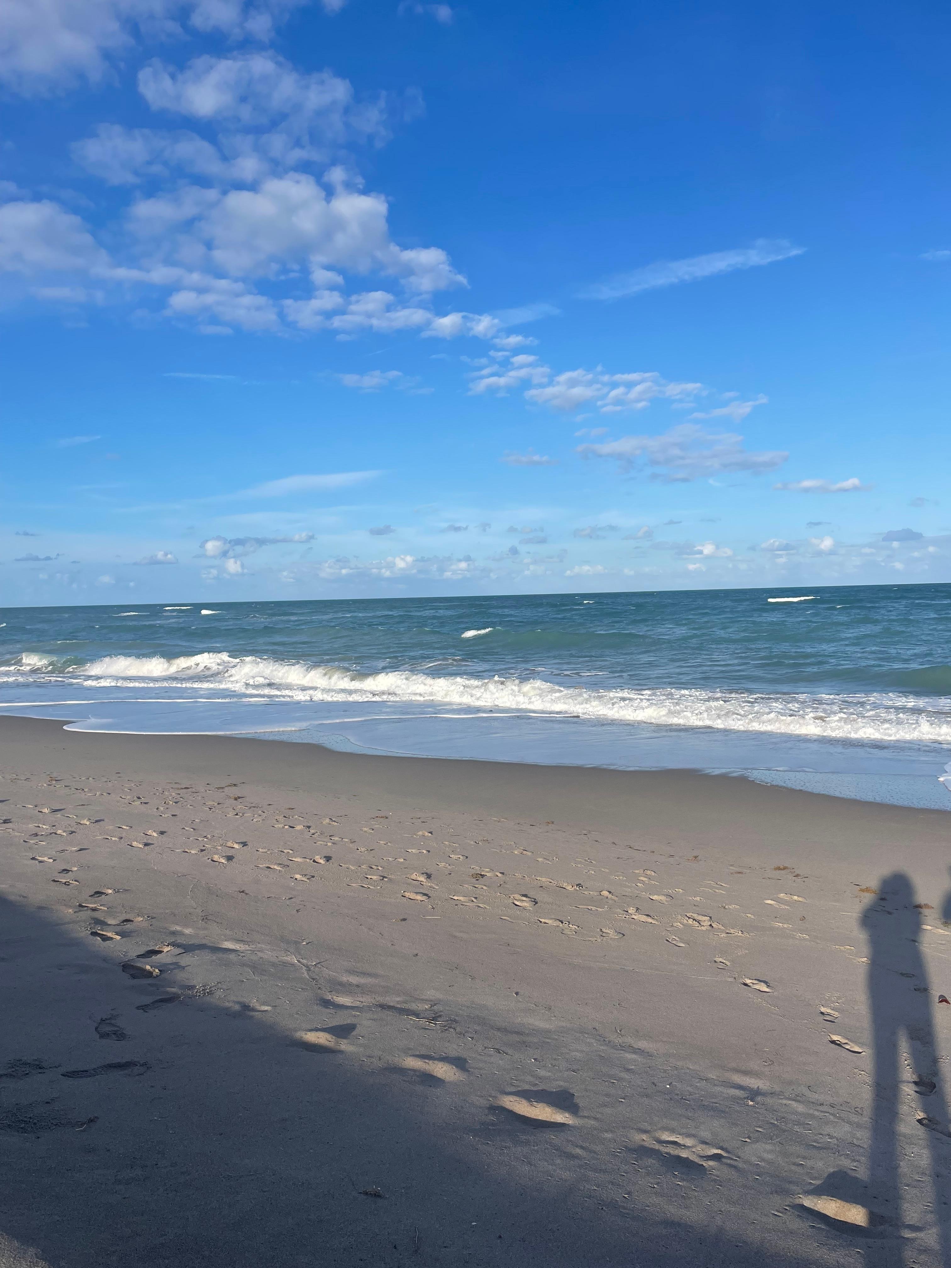 Ocean steps away from condo. 