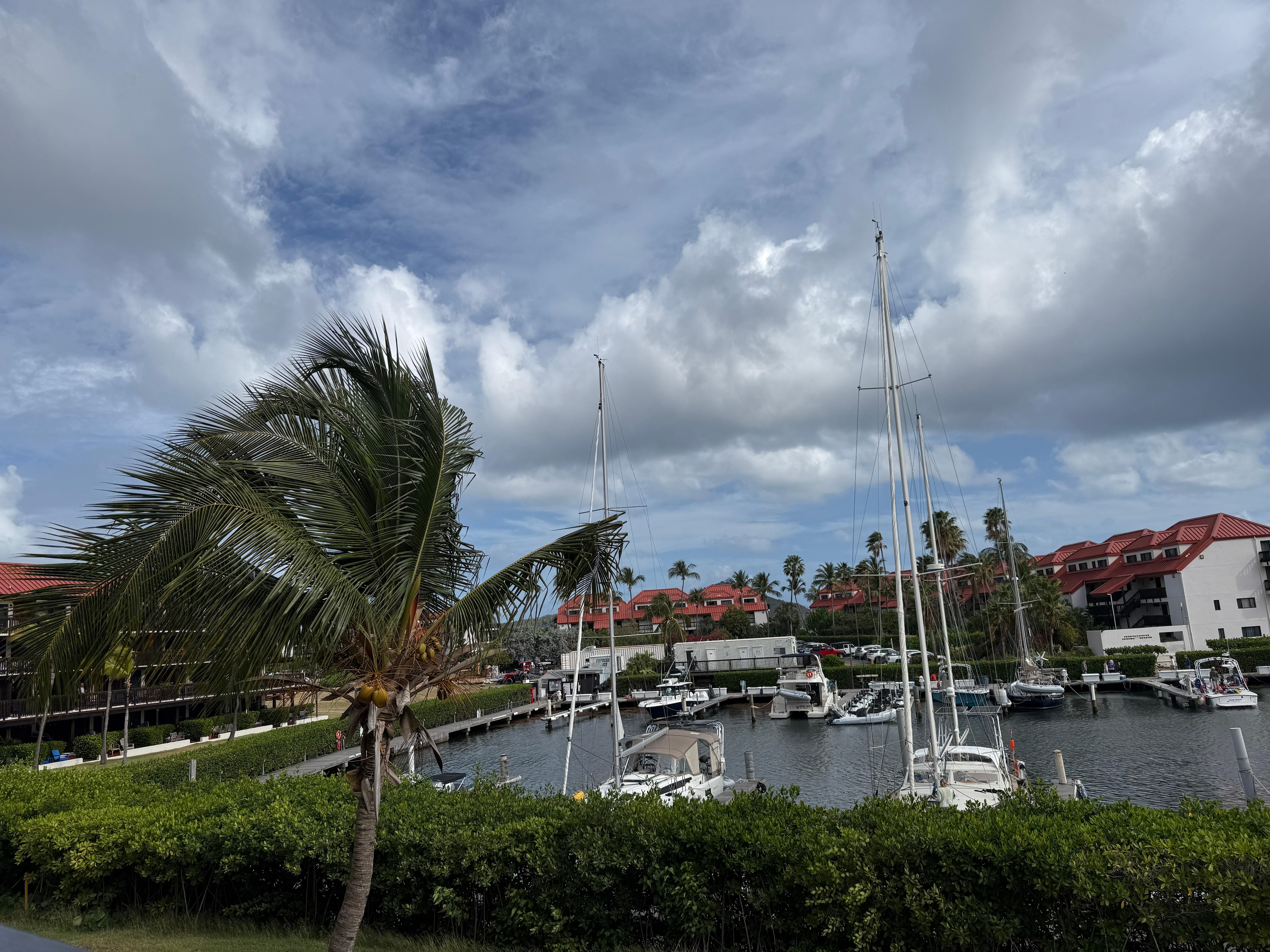 View of the marina from our balcony.