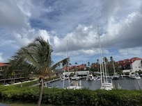 View of the marina from our balcony.