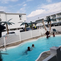 Clean pool. Kids had a ball