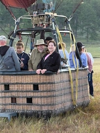 Our hot air balloon ride that took off in a field near the house