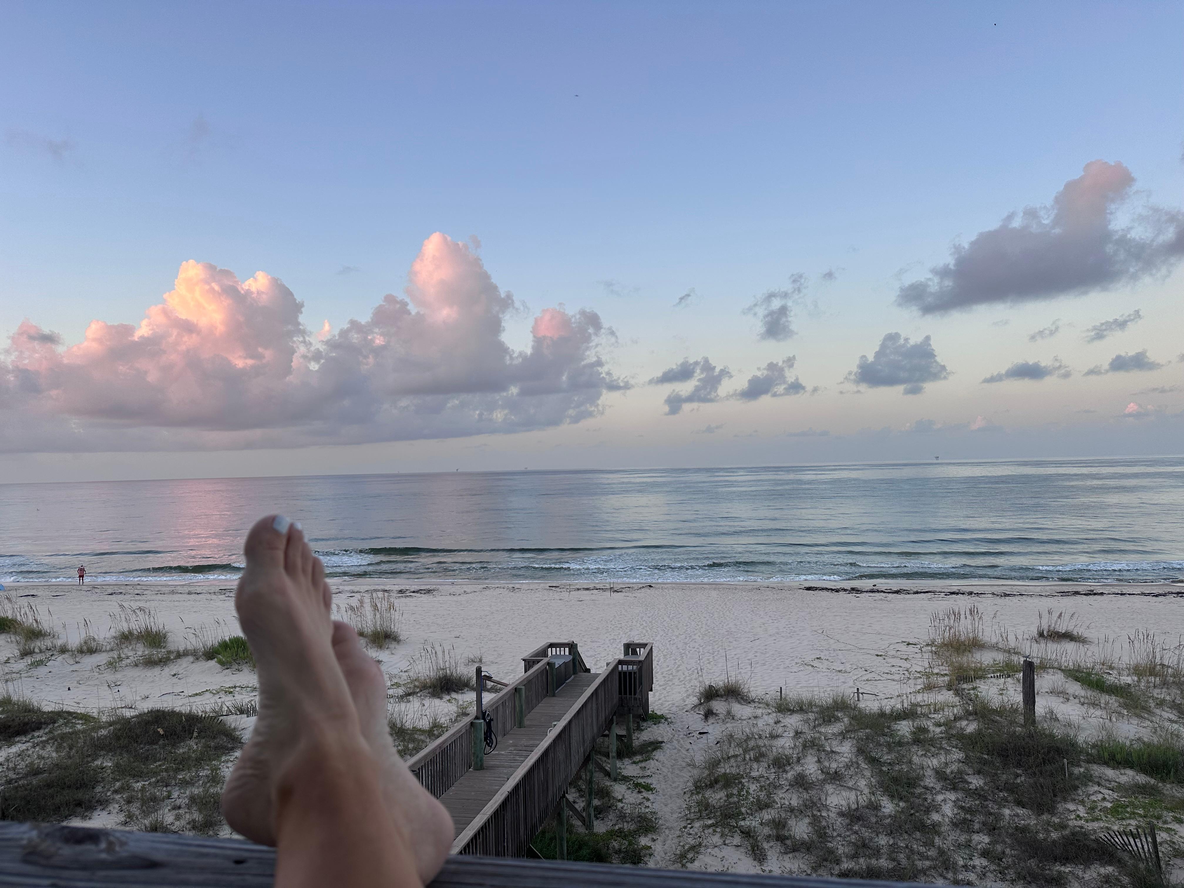 view from the second floor master balcony
