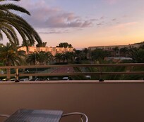Vue du balcon au petit matin