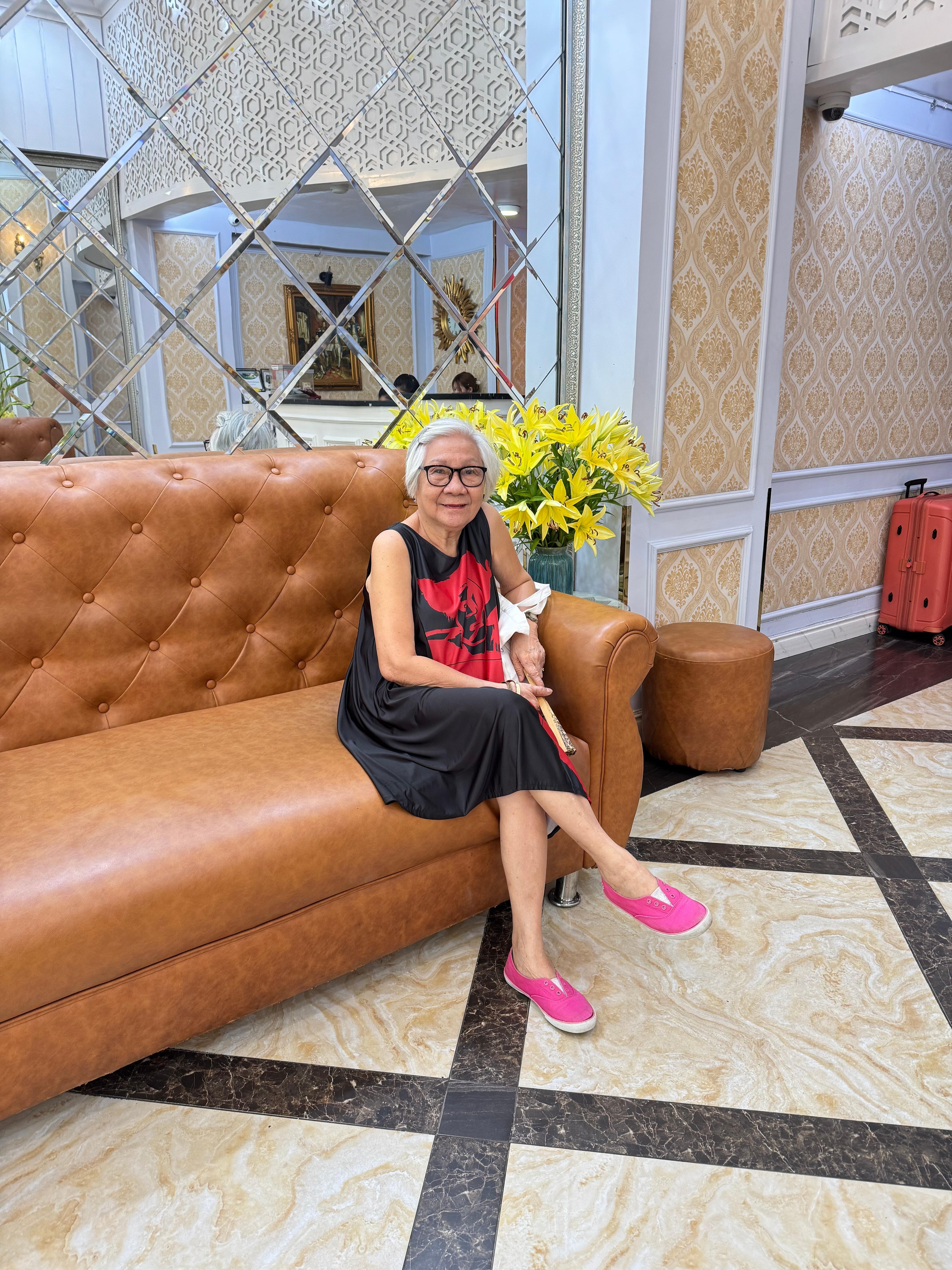 Chilling at the lounge