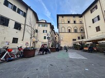 The piazza just outside the apartment door.