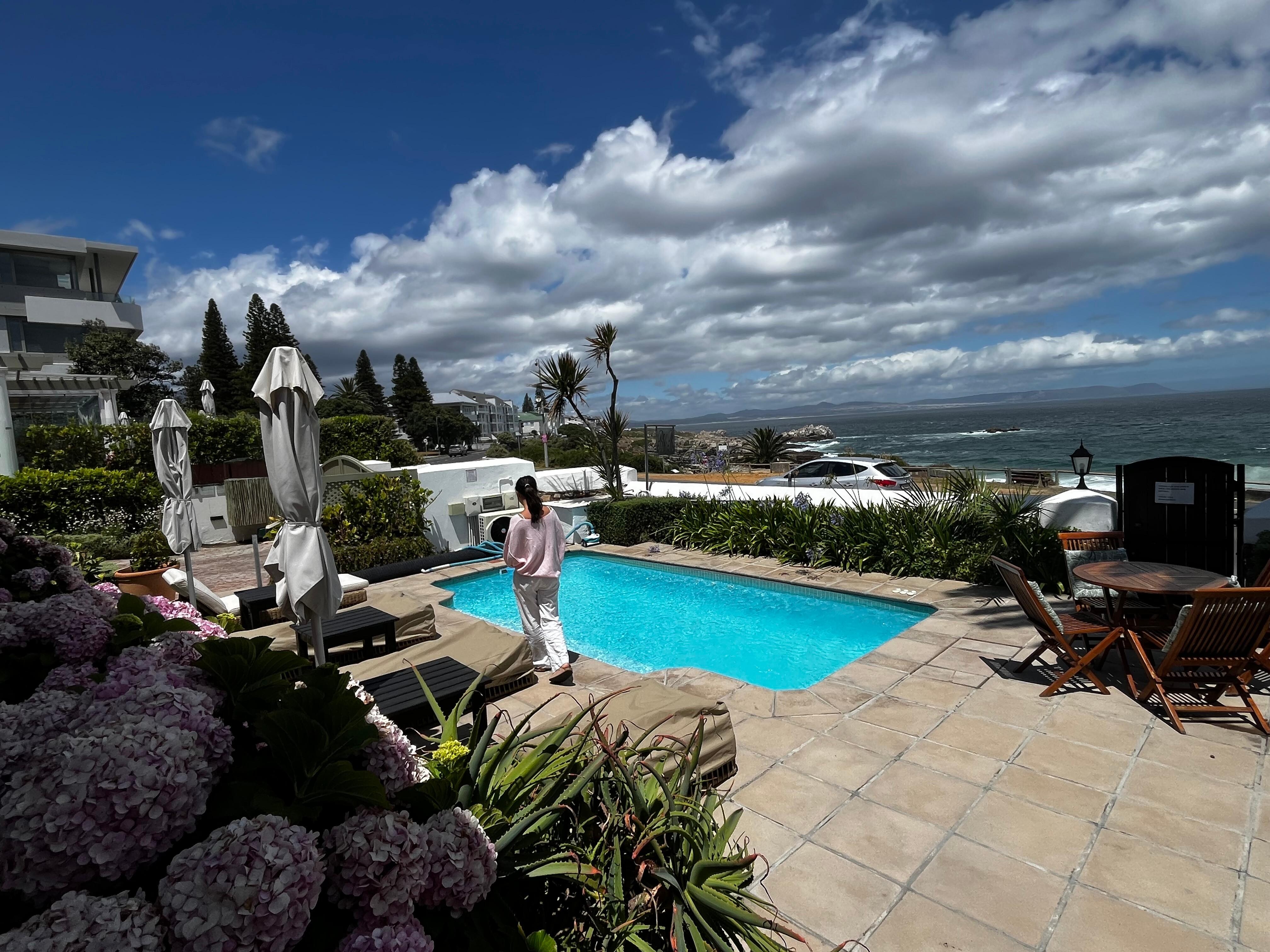 Heated pool with a view. 