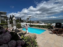 Heated pool with a view.