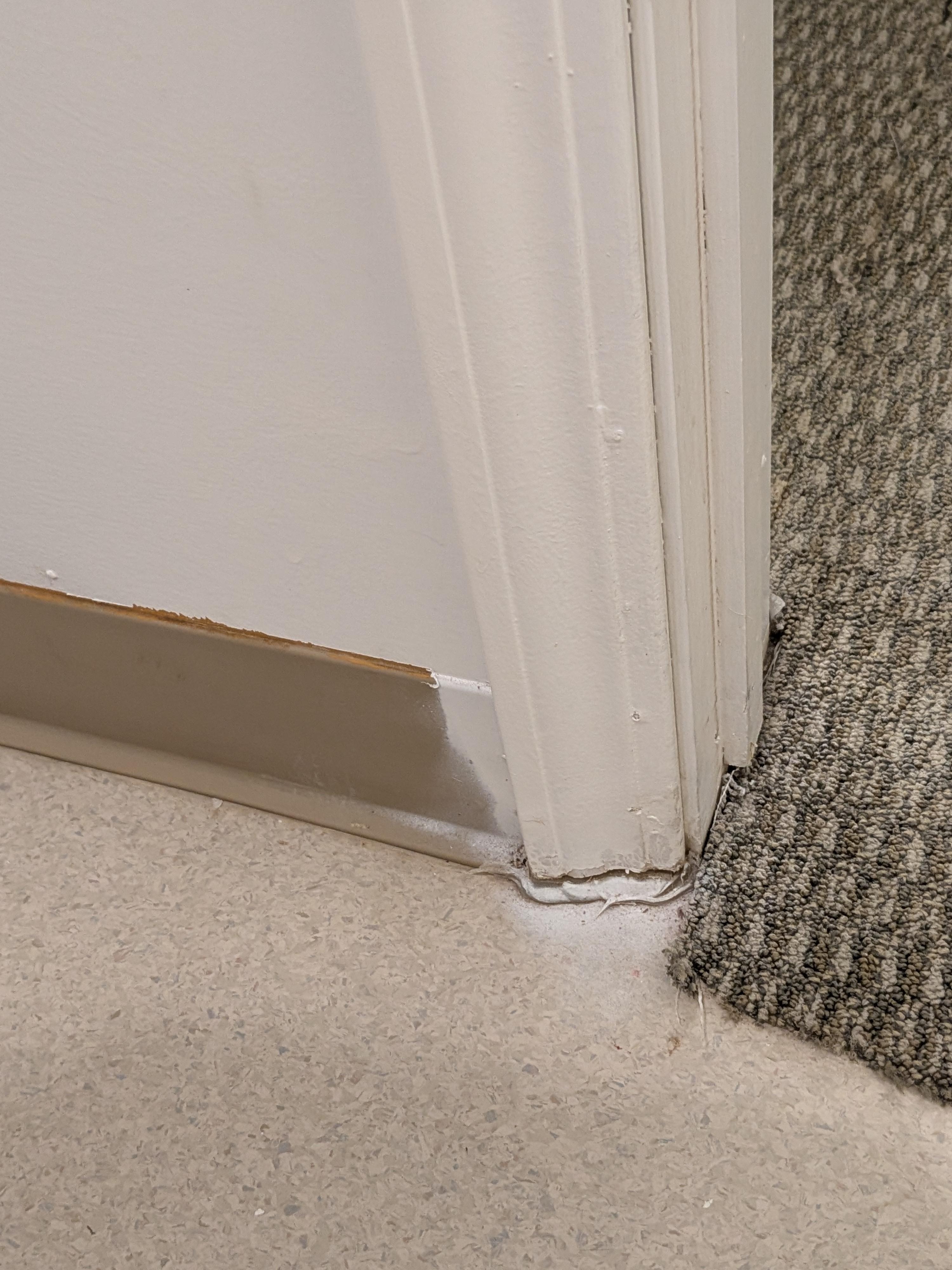 Bathroom painted with spray paint